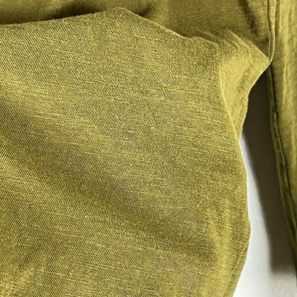 Sonoma Everyday Tee Women’s L Olive Green 100% Cotton Long Sleeve Knit Top